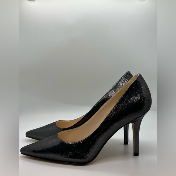 NINE WEST BLACK IRIDESCENT PUMPS SZ 10 - Picture 3 of 7
